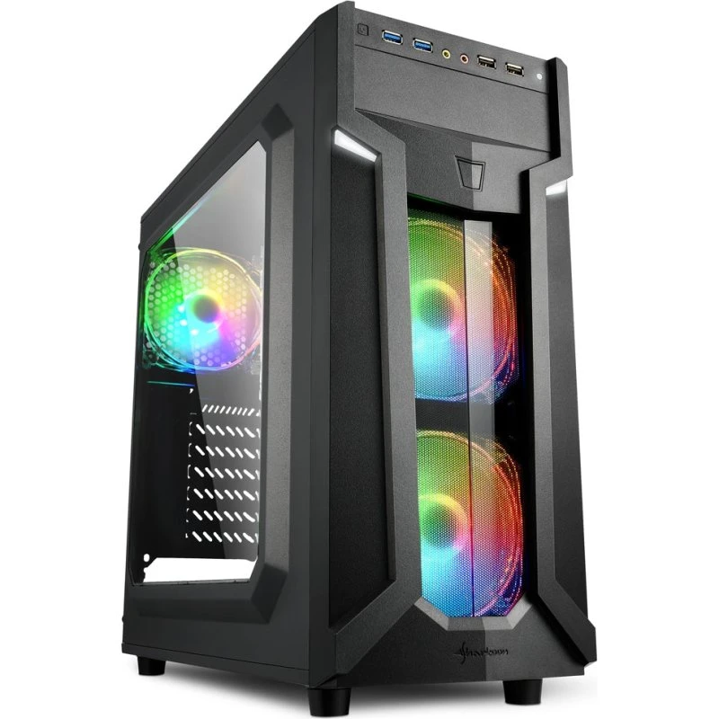 Sharkoon VG6-W RGB Midi-Tower (hvid, akryl-vindue)