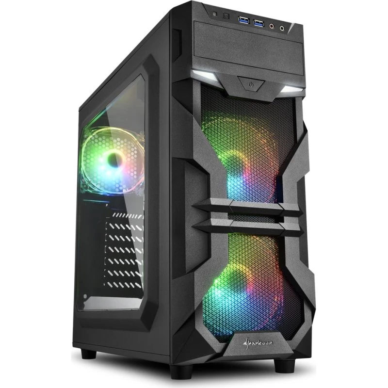 Sharkoon VG7-W RGB ATX Mid Tower Kabinet – Sort