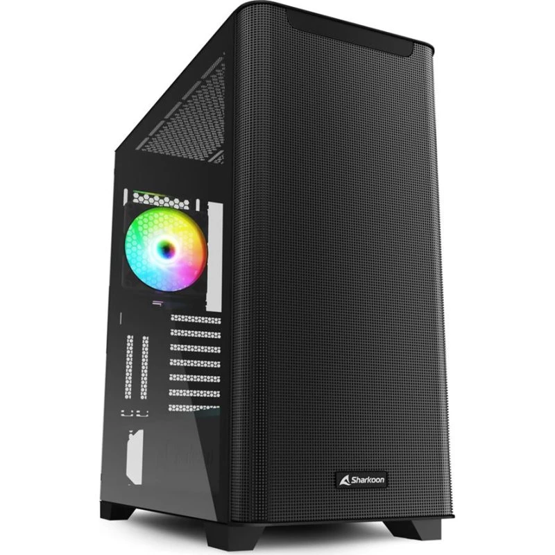 Sharkoon M30 RGB Mid Tower – Sort, hærdet glas, Extended ATX