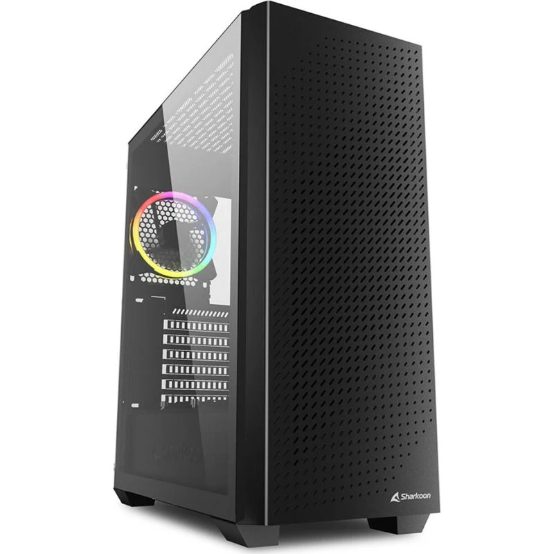 Sharkoon VS9 RGB Midi Tower – sort, hærdet glasside