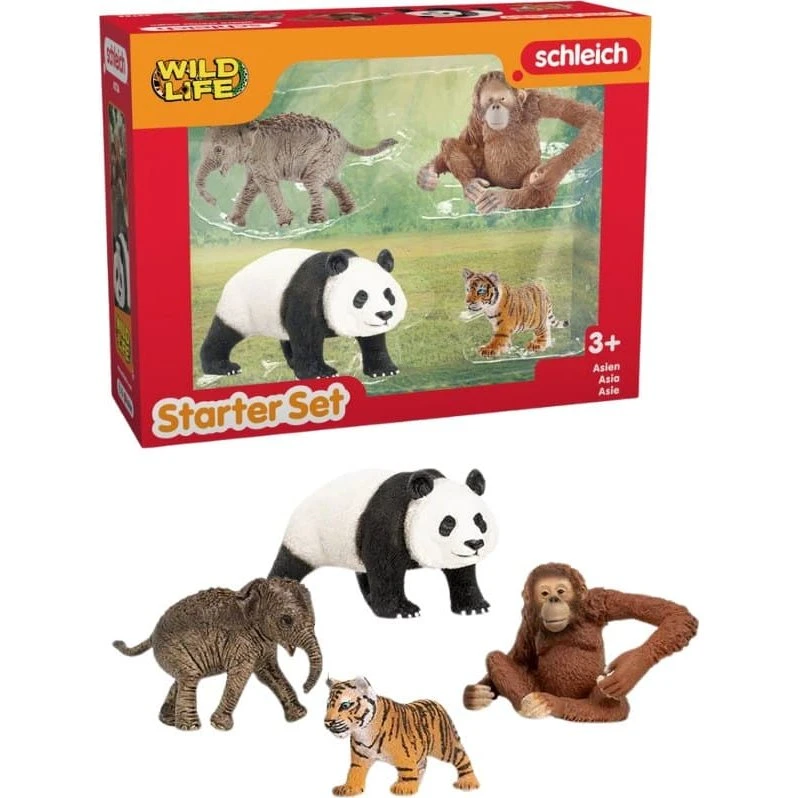 Schleich Wild Life Asia Startsæt - 4 asiatiske dyrefigurer