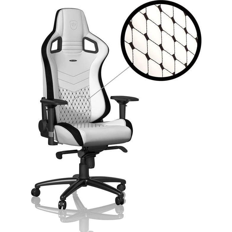 noblechairs EPIC Hvid/Sort gamingstol