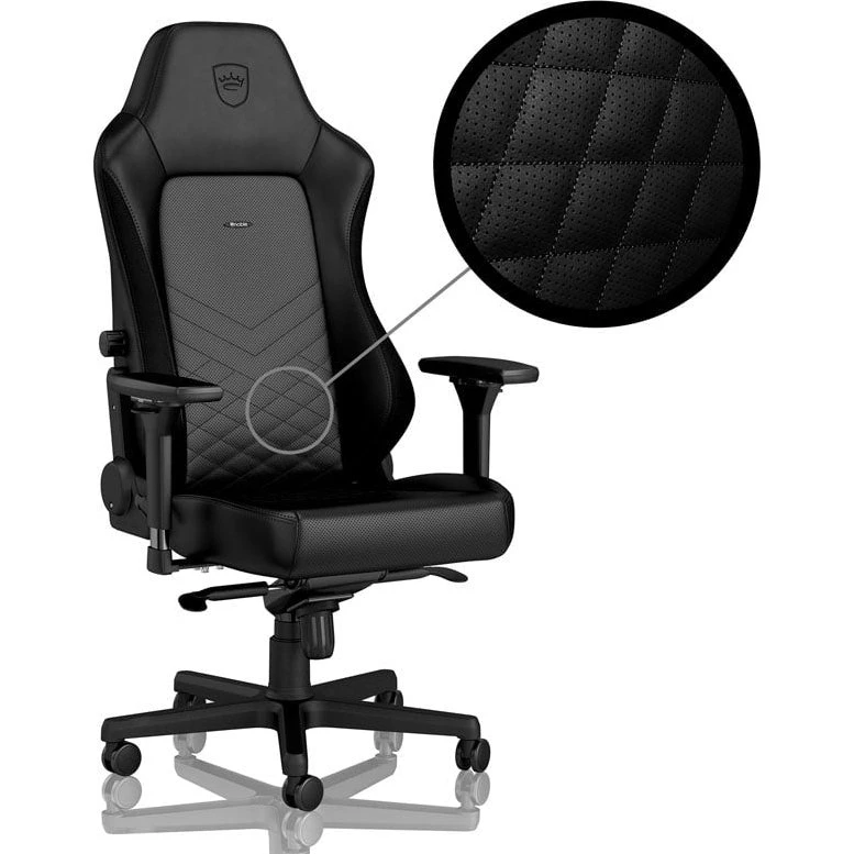 noblechairs HERO Black/Black gamingstol (PU, op til 150 kg)