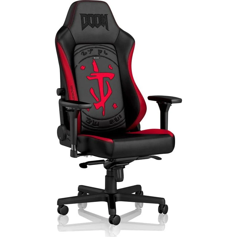 noblechairs HERO DOOM Edition gamerstol – sort PU, op til 150 kg