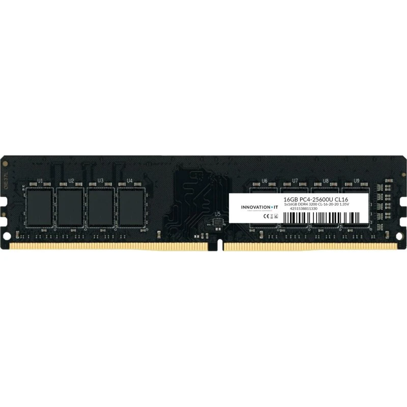 Innovation IT DDR4 3200MHz 16GB (1x16GB) CL16 1.35V - Sort