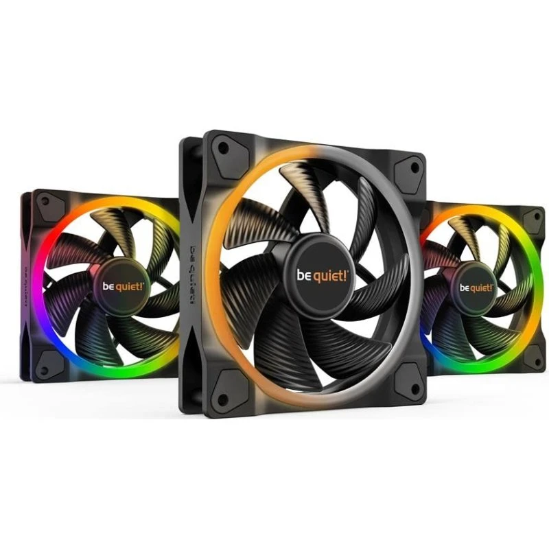 be quiet! Light Wings 120mm PWM ARGB 3-pak – Sort