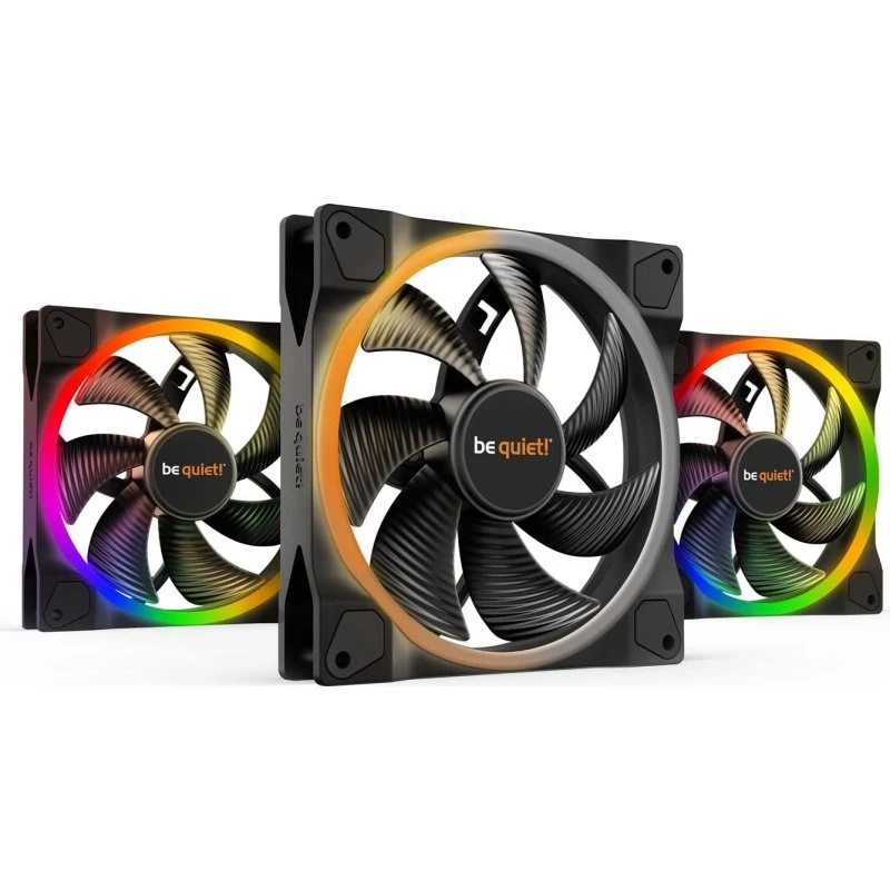 be quiet! Light Wings 140 mm ARGB PWM (3-pak) – sort
