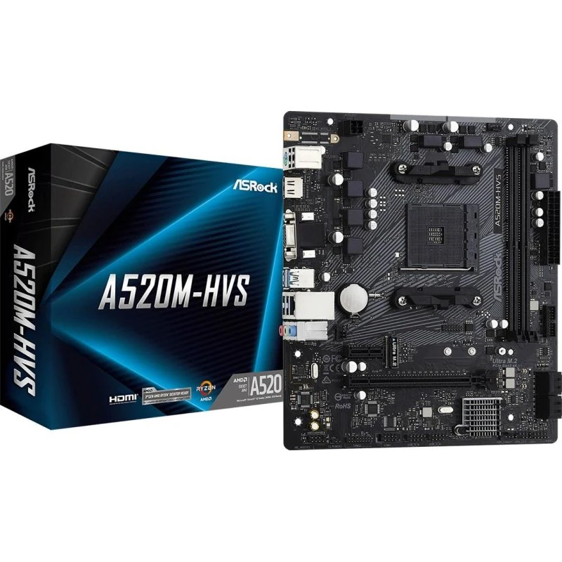 ASRock A520M-HVS Micro-ATX (AMD A520, Socket AM4)