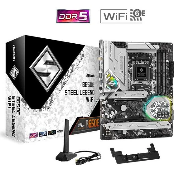 ASRock B650 Steel Legend WiFi – ATX (Socket AM5, DDR5)