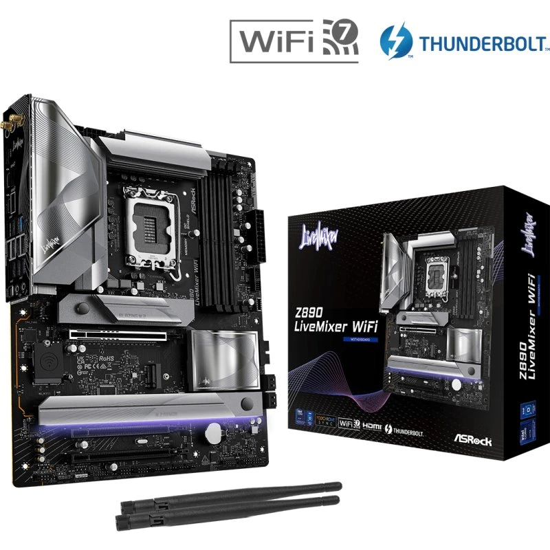 ASRock Z890 Livemixer WIFI ATX (LGA-1851, DDR5, Wi‑Fi 7)