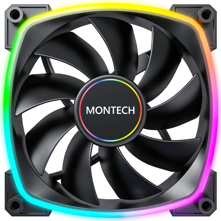 Montech AX140 PWM 140 mm RGB - Sort