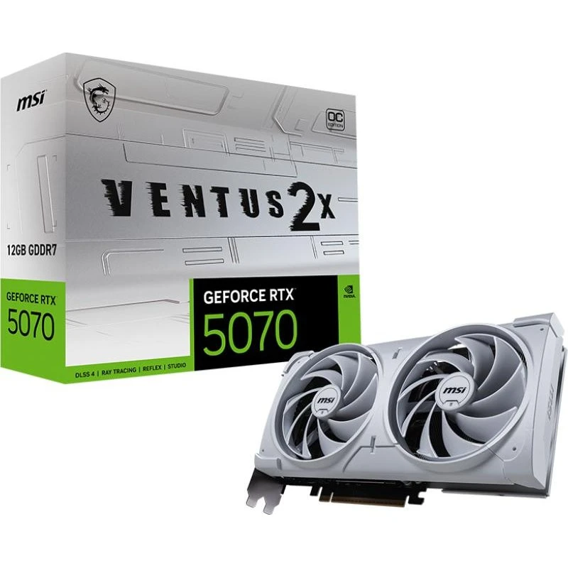 MSI GeForce RTX 5070 VENTUS 2X OC 12GB Hvid