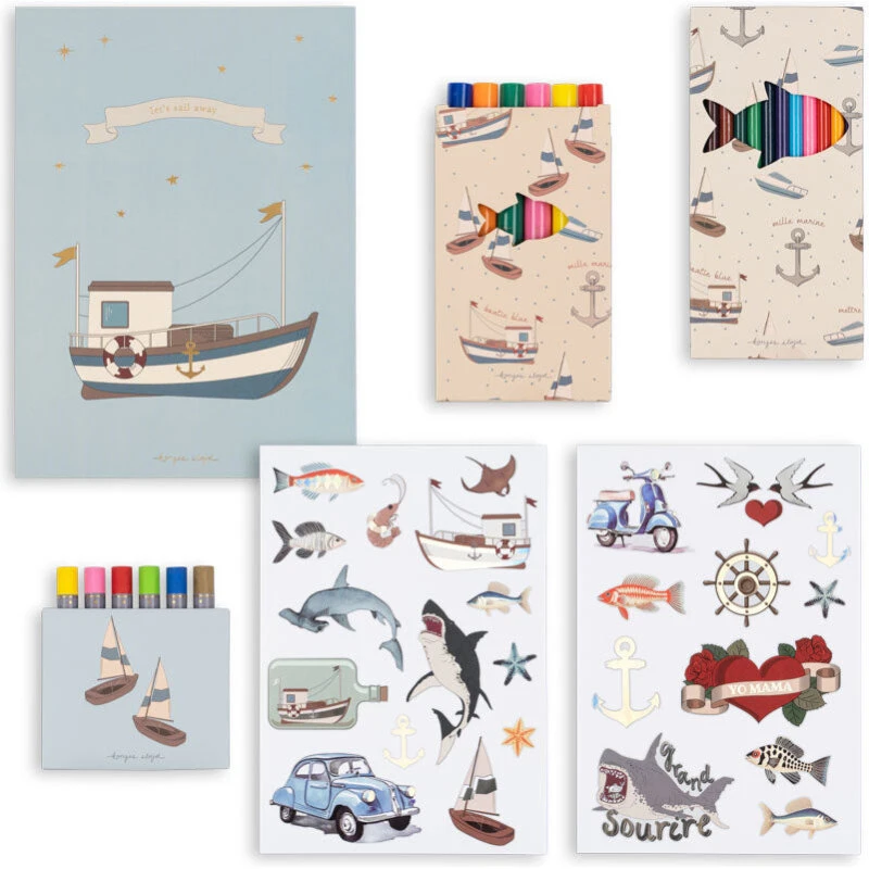 little artist Sail Away kreativt sæt (kuffert)