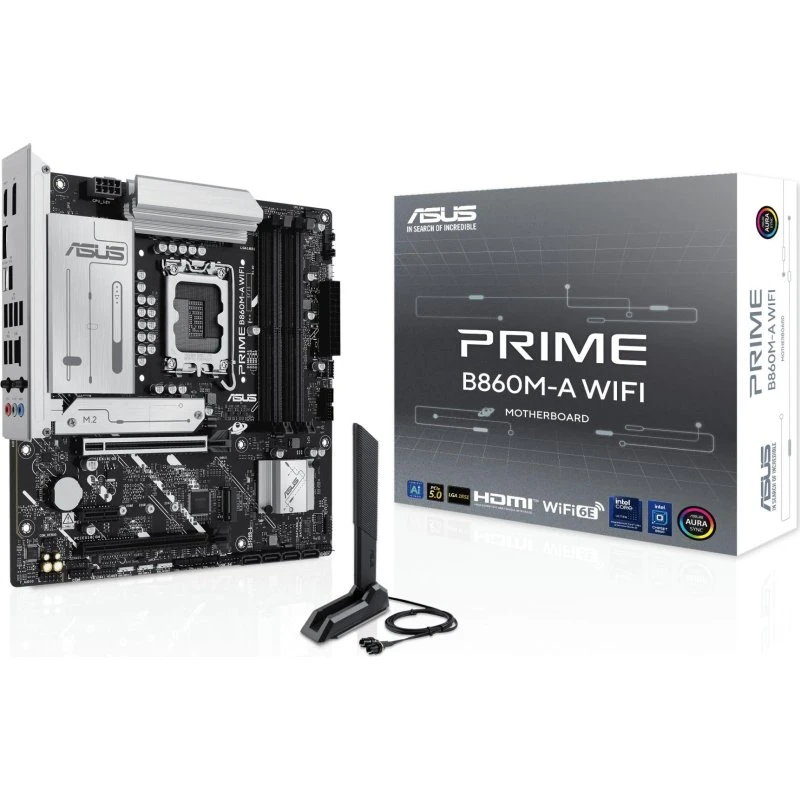 ASUS PRIME B860M-A WIFI mATX bundkort LGA1851 (B860, DDR5)