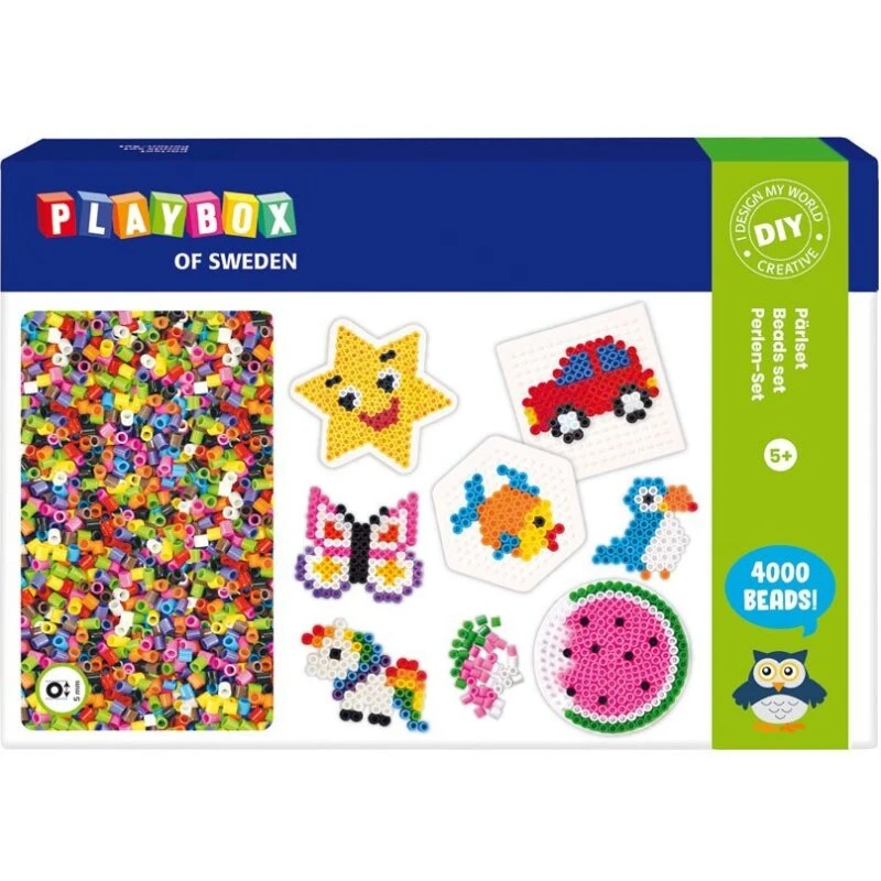 Perlesæt Rørperler 4000-pak Ø5 mm – 10-farvet mix