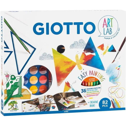 Giotto Art Lab Easy Paint - 82 dele malersæt