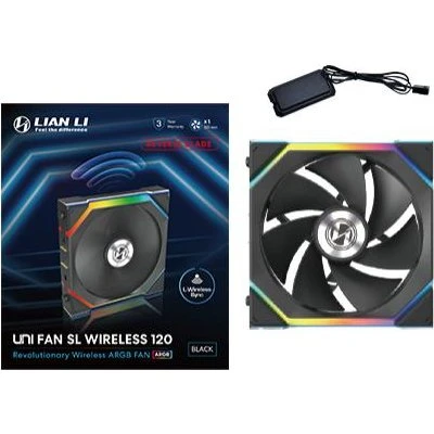 Lian Li UNI FAN SL120 Wireless Reverse 120 mm, sort