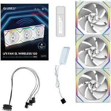 Lian Li UNI FAN SL Wireless Reverse 3-pak 120mm Hvid