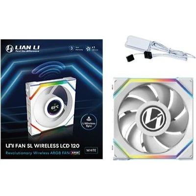 Lian Li UNI FAN SL Wireless LCD 120mm Hvid RGB