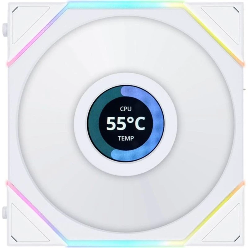Lian Li UNI FAN TL Wireless LCD Reverse 120mm – Hvid