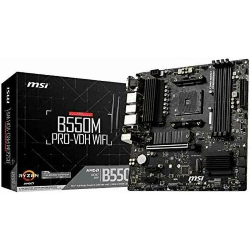 MSI B550M PRO-VDH WIFI mATX bundkort (AM4)