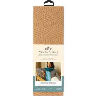 DMC Mindful Making Strikkekit – Blåt tørklæde (6,5 mm)