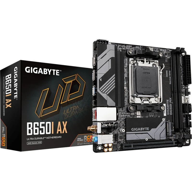 GIGABYTE B650I AX Mini-ITX bundkort (AM5, B650, DDR5)