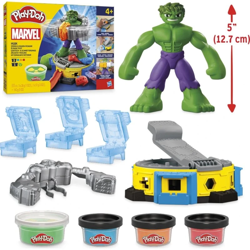 Play-Doh Marvel Hulk Smash & Squish – 12,7 cm Hulk, 142 g