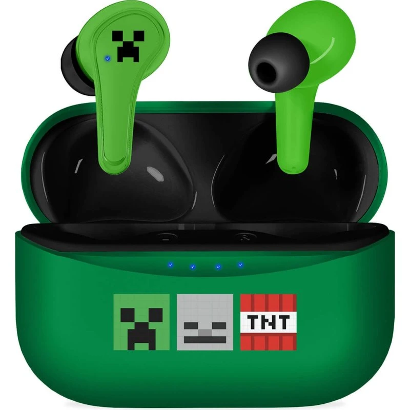 MINECRAFT TWS In-ear hovedtelefoner Grøn, Bluetooth 5.3
