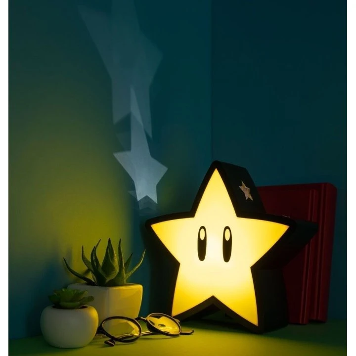 Nintendo Super Stjerne Bordlampe (Starman) LED, USB 18×16×16 cm