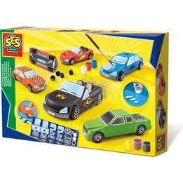 Støb & Mal – Biler, kreativt sæt til børn 5-10 år