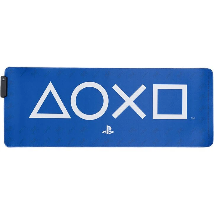 Paladone PlayStation Light Up Desk Mat 30x80 cm (Blå/Hvid)