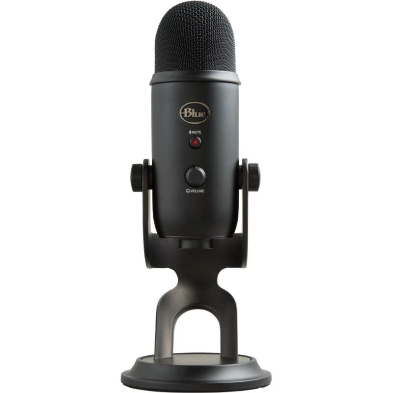 Blue Yeti Blackout USB-mikrofon (stor kondensator)