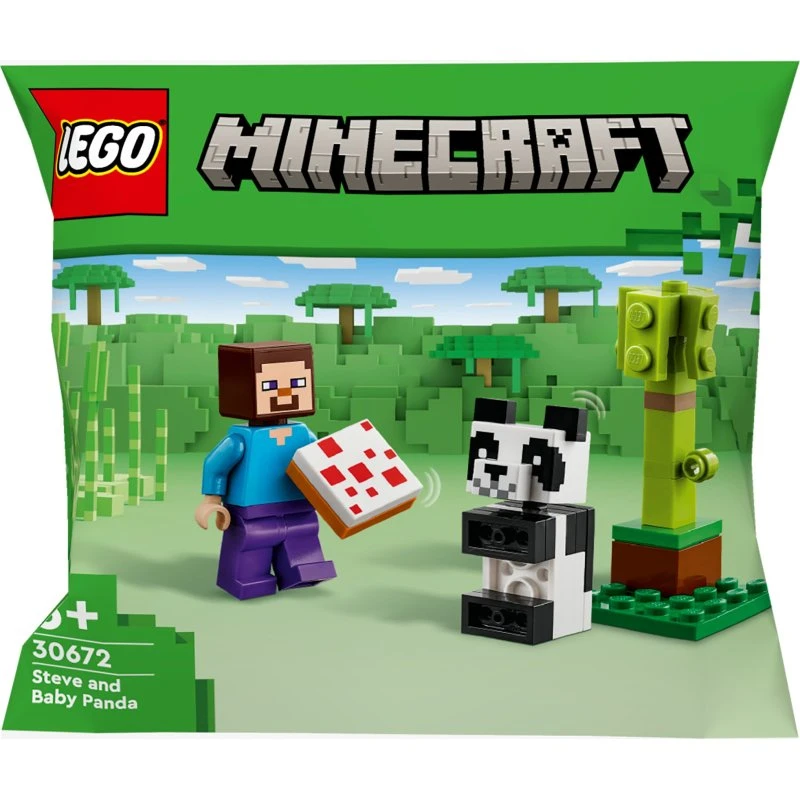 LEGO Minecraft 30672 Steve med baby panda