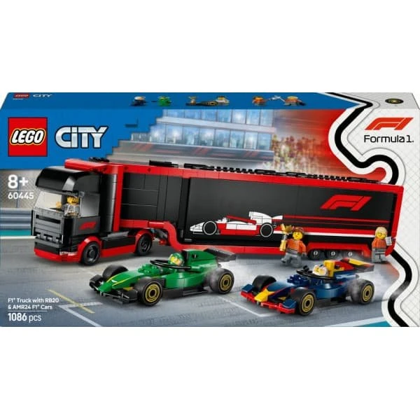 LEGO City 60445 F1-lastbil med RB20 & AMR24