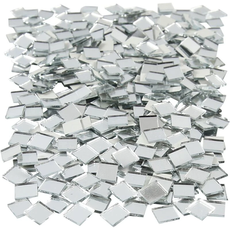 Spejlmosaik 10×10 mm, 500 stk – 2 mm tykkelse