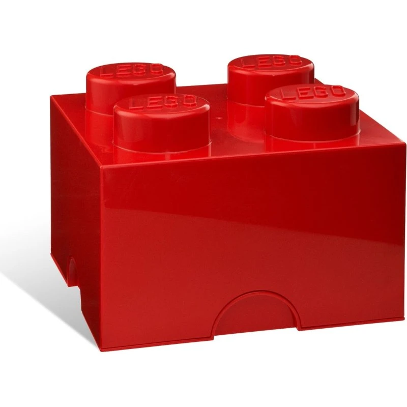 LEGO Opbevaringsklods 4-knops, rød