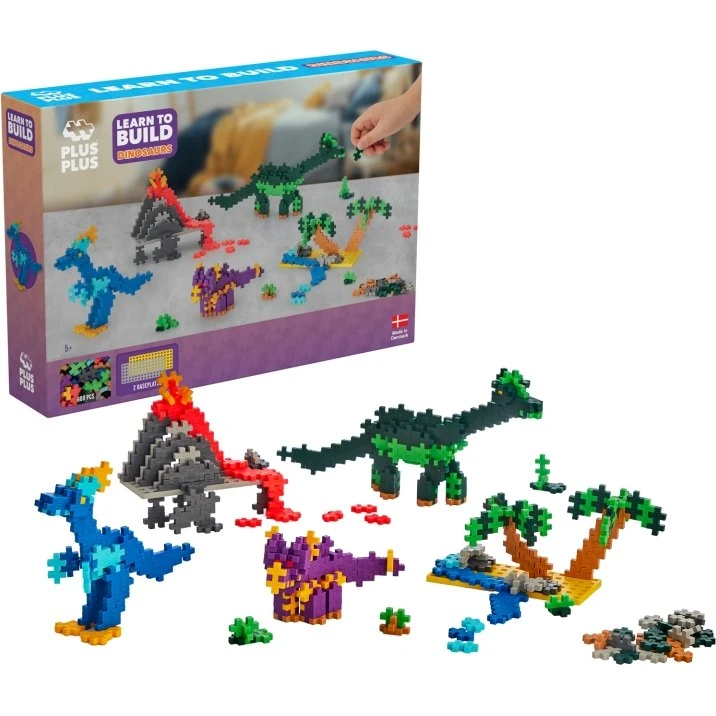 Plus-Plus Learn to Build Dinosaurer - 500 dele