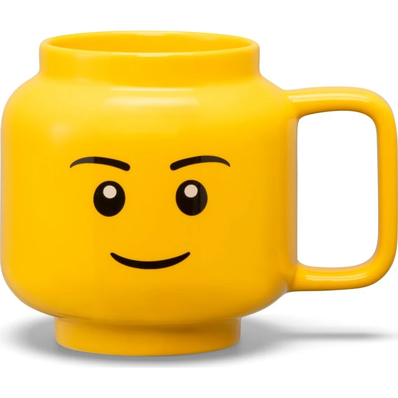 LEGO Stort keramikkrus, dreng, gul 530 ml