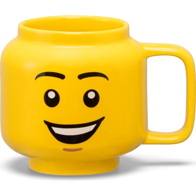 LEGO Lille keramikkrus – Happy Boy (gul) 255 ml