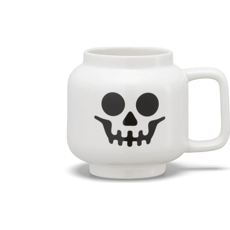 LEGO Keramikkrus stort 530 ml – hvid/sort skelet