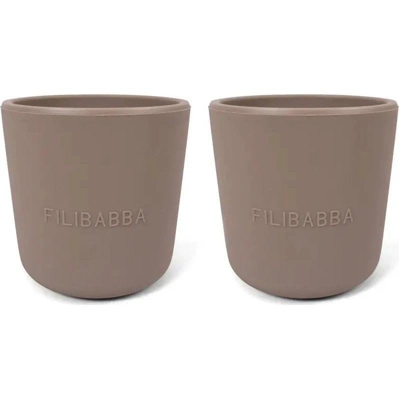 Filibabba Silikonekop 2-pak, Warm Grey