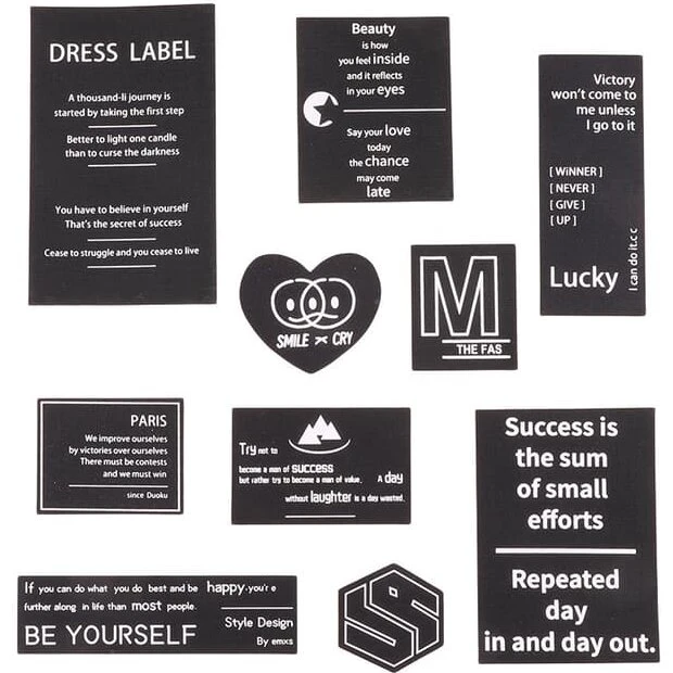 INF reparationsmærkesæt 10 stk. til dunjakker, sort