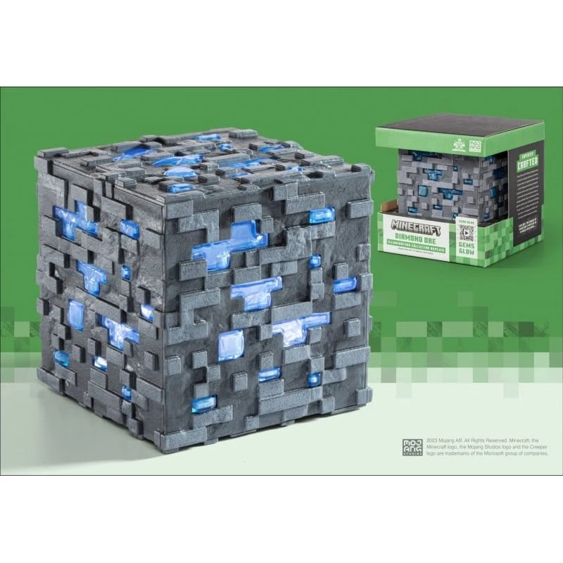 Minecraft Illuminating Diamond natlampe 10x10 cm