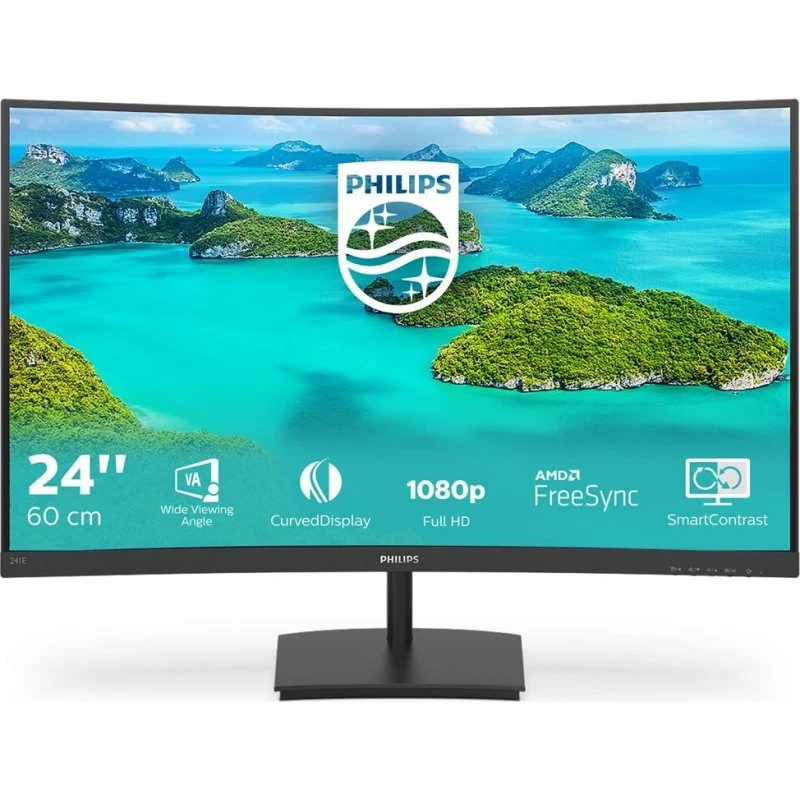 Philips 24" E-Line buet Full HD (VA) sort
