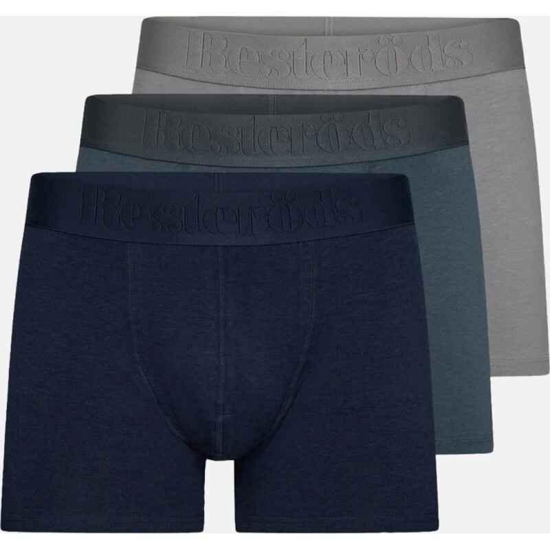 Resteröds 3-pak bambus boxershorts - grå/grøn/navy