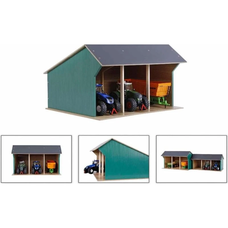 Kids Globe Landbrugsskur 1:32 – Stor garage til traktorer