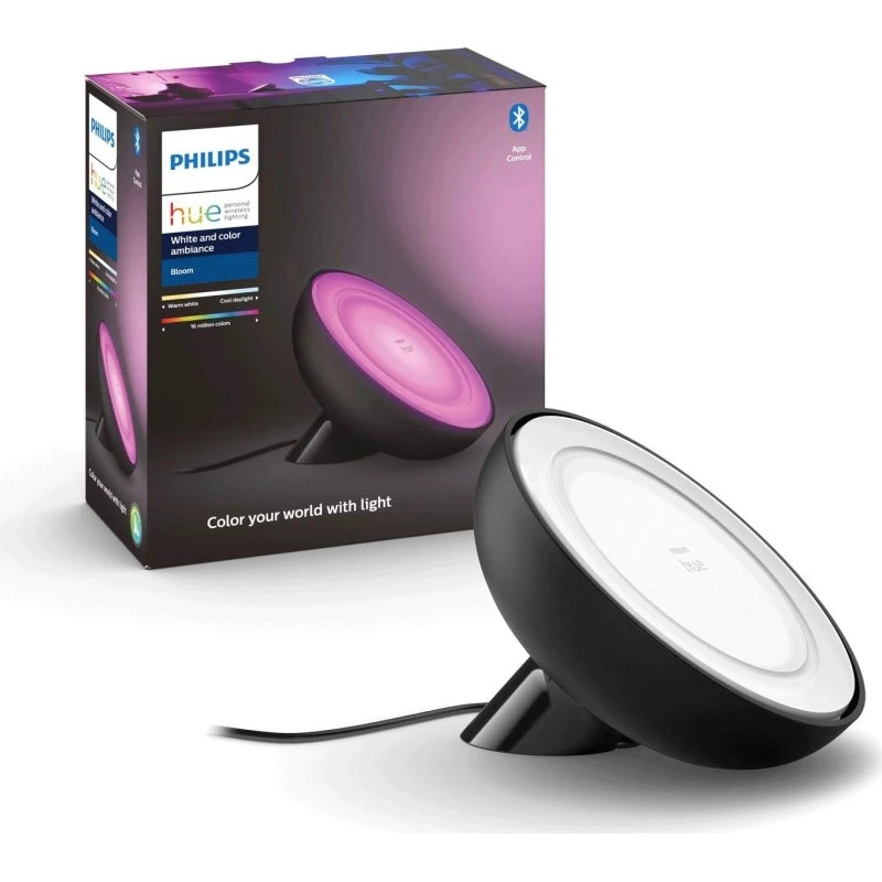 Philips Hue Bloom Color bordlampe, sort