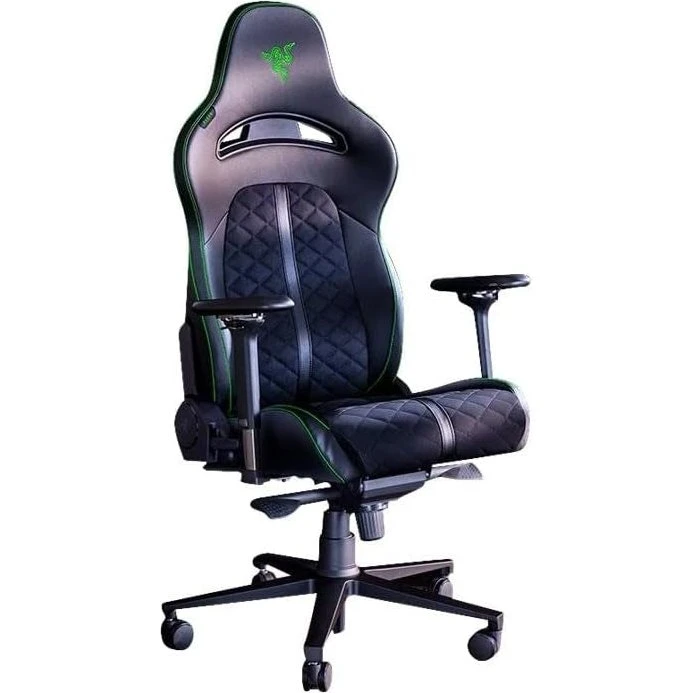 Razer Enki Gamingstol - Sort/Grøn, op til 136 kg