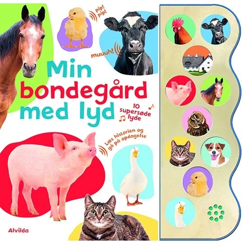 Min bondegård med lyd – papbog med 10 lyde